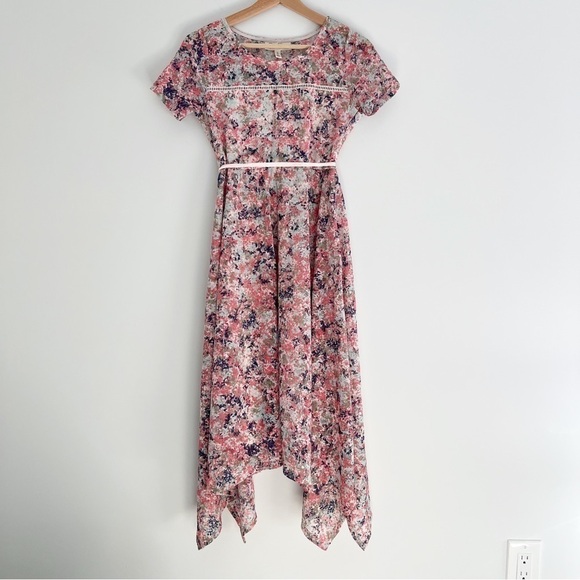 Jessica Simpson Maternity Dress Floral Asymmetrical Baby Shower Small - Picture 1 of 13
